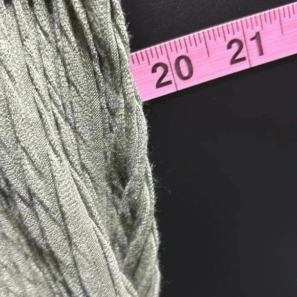 One World Cowl Neck,mixed textured stripe, long top, pocket front,silky soft - Picture 5 of 8